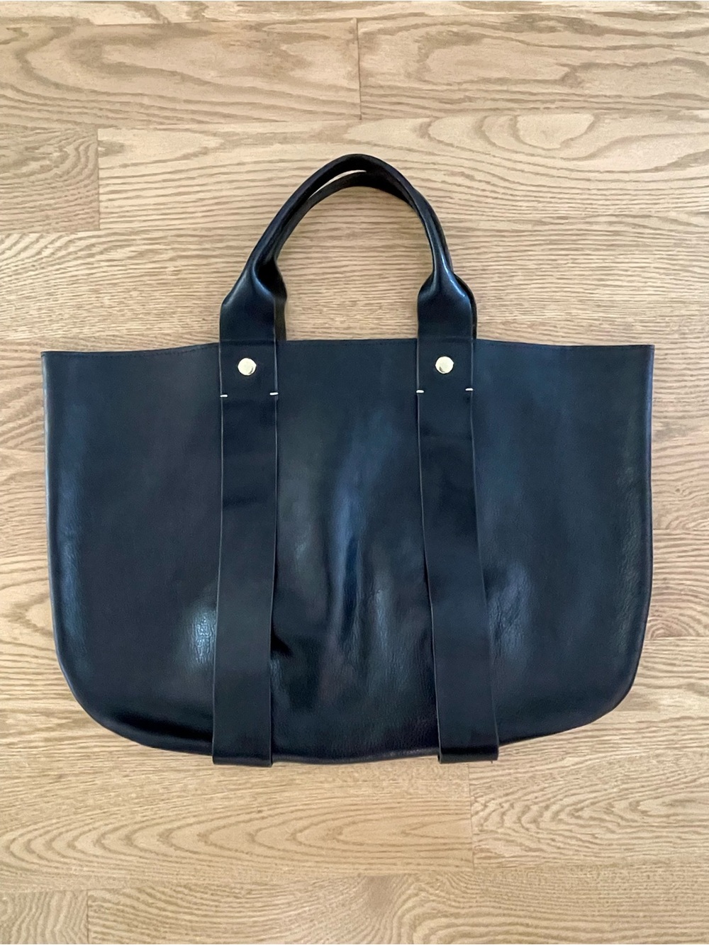 Clare V. La Tropenzienne Black Leather Classic Tote